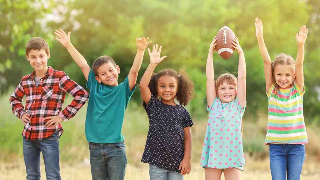 picture of four children outside